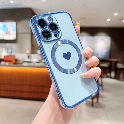 Elegant MagSafe Heart Case iPhone
